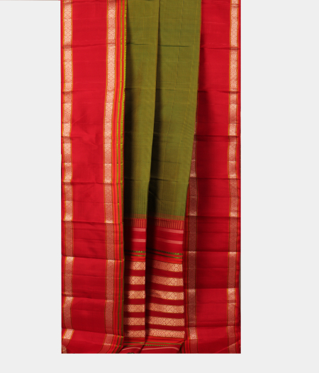 Green Handwoven Kanjivaram Silk Saree T2603122