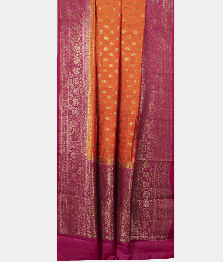 Rust  Banaras Tussar Saree T2642222