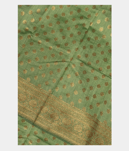 Green Banaras Tussar Saree T264215-image