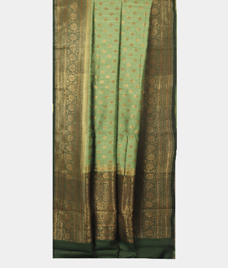 Green  Banaras Tussar Saree T2642152