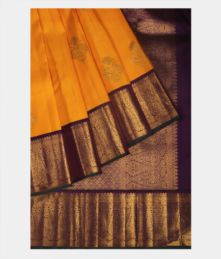 Yellow Handwoven Kanjivaram Silk Saree T2588122