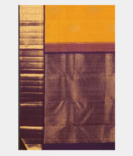 Yellow Handwoven Kanjivaram Silk Saree T2588124