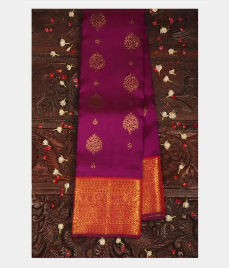 Purple Handwoven Kanjivaram Silk Saree T251680-image