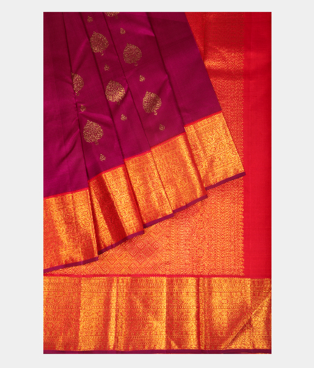 Purple Handwoven Kanjivaram Silk Saree T2516802