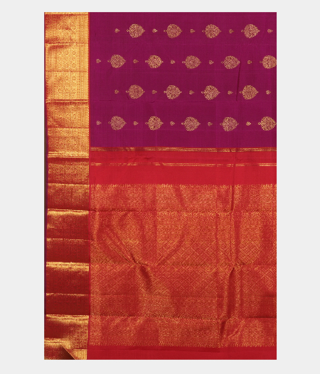 Purple Handwoven Kanjivaram Silk Saree T2516804