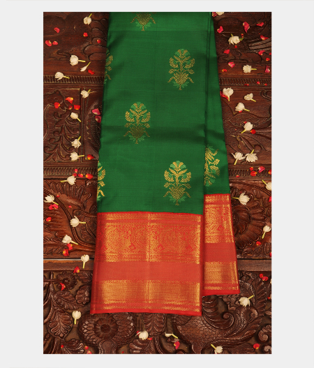 Green Handwoven Kanjivaram Silk Saree T257499-image