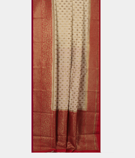 Cream  Banaras Tussar Saree T2642072