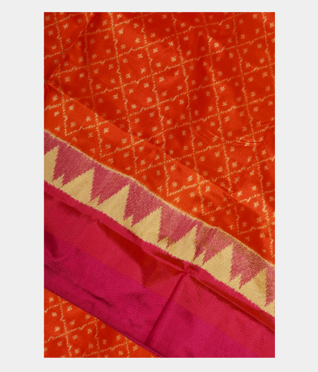 Orange Patola Silk Saree T234368-image