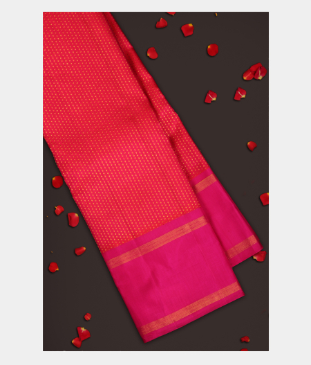 Pinkish Orange Handwoven Kanjivaram Silk Saree T257230-image