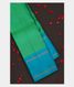 Bluish Green Handwoven Kanjivaram Silk Saree T2647261