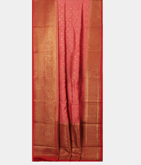 Peach Banaras Tussar Saree T2642312