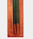 Bottle Green Banaras Tussar Saree T2556412