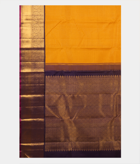 Yellow Handwoven Kanjivaram Silk Saree T2609114