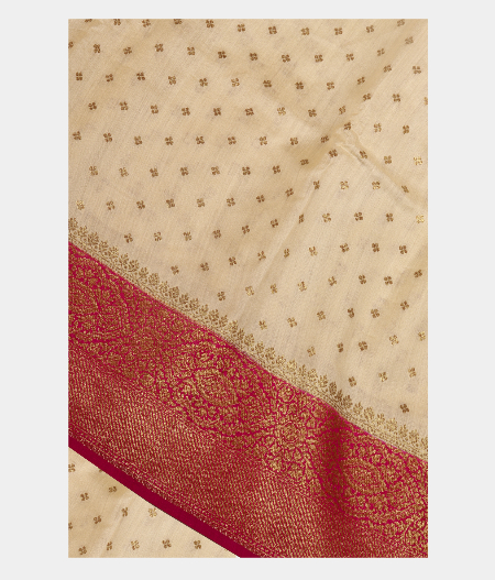 Off White Banaras Tussar Saree T264226-image