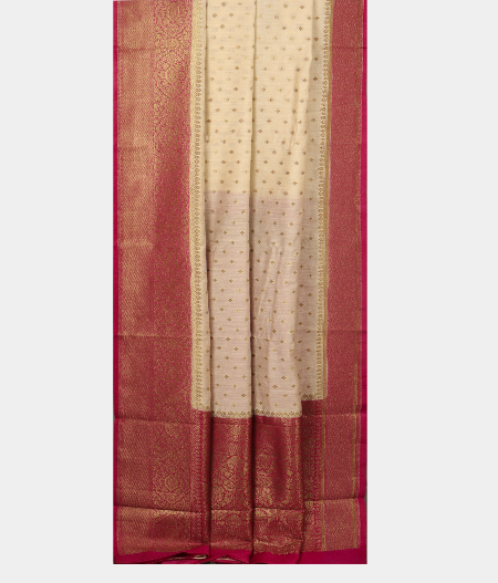 Off White Banaras Tussar Saree T2642262