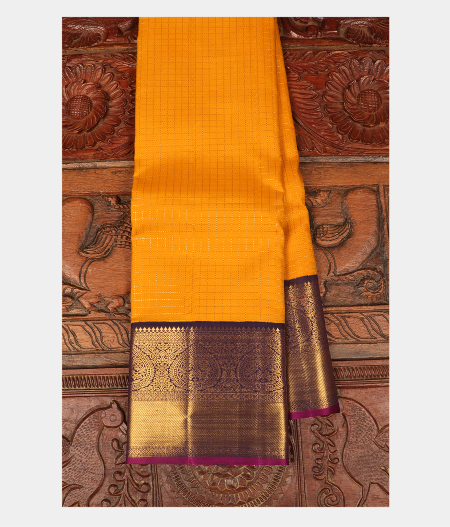 Yellow Handwoven Kanjivaram Silk Saree T260911-image