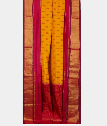Yellow Patola Silk Saree T2045922