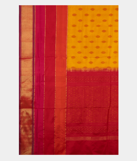 Yellow Patola Silk Saree T2045924