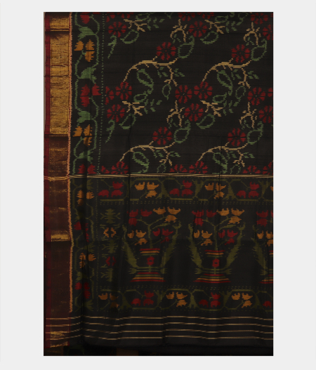 Black Patola Silk Saree T2630944