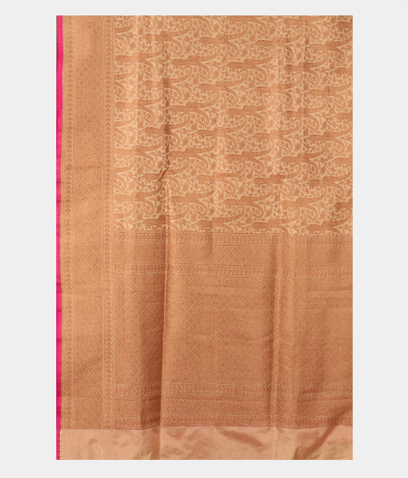 Beige Banaras Silk Saree T2542044