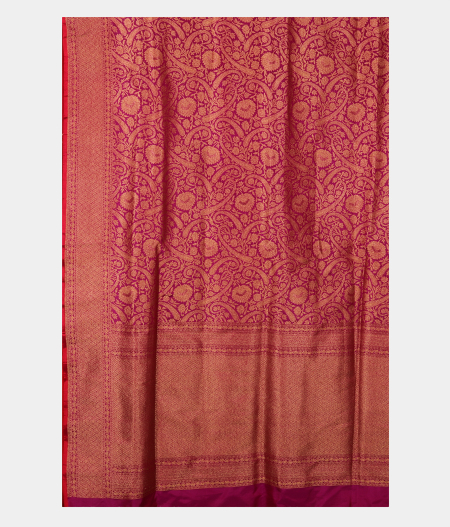 Purple Banaras Silk Saree T2542054