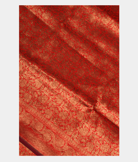 Orange Banaras Silk Saree T254169-image
