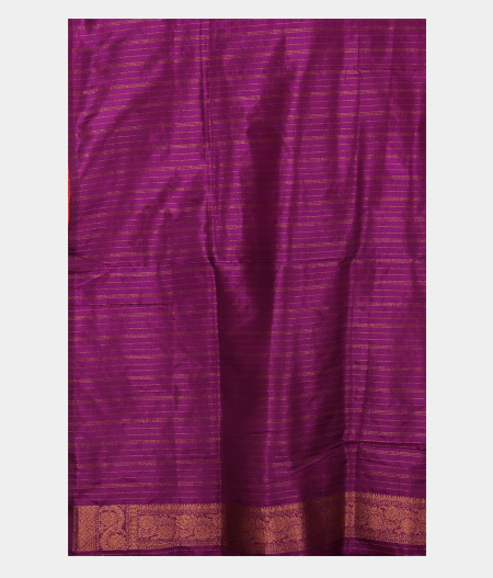 Orange Banaras Silk Saree T2541693