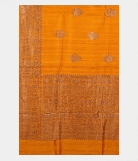 Yellow Banaras Tussar Saree T2643304