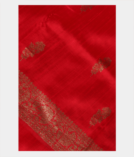 Red Banaras Tussar Saree T264318-image