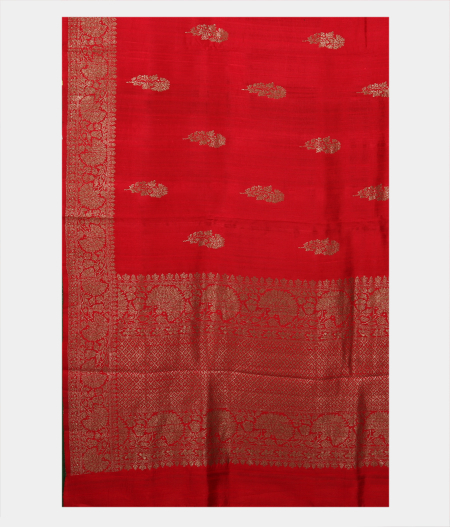 Red Banaras Tussar Saree T2643184