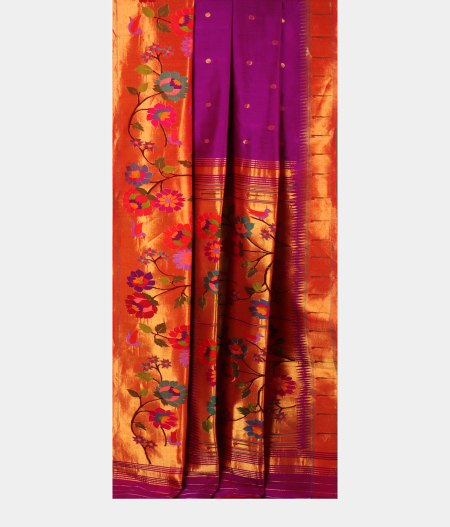 Purple Paithani Silk Saree T2610594