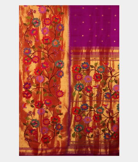 Purple Paithani Silk Saree T2610595
