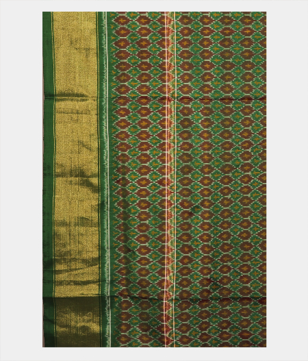 Red Ikat Silk Saree T2045803