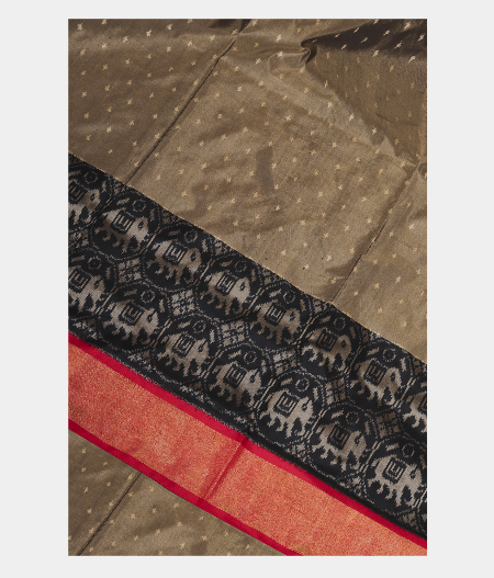 Grey Ikat Silk SareeT234315-image