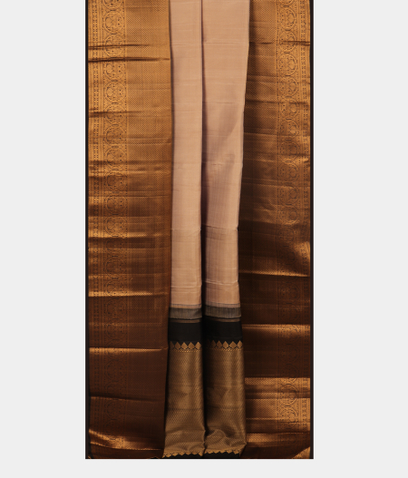 Beige Handwoven Kanjivaram Silk Saree T2567292