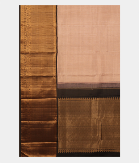 Beige Handwoven Kanjivaram Silk Saree T2567294