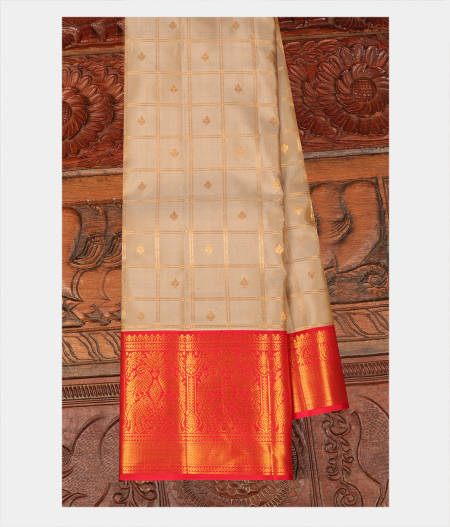 Grey Handwoven Kanjivaram Silk Saree T265324-image