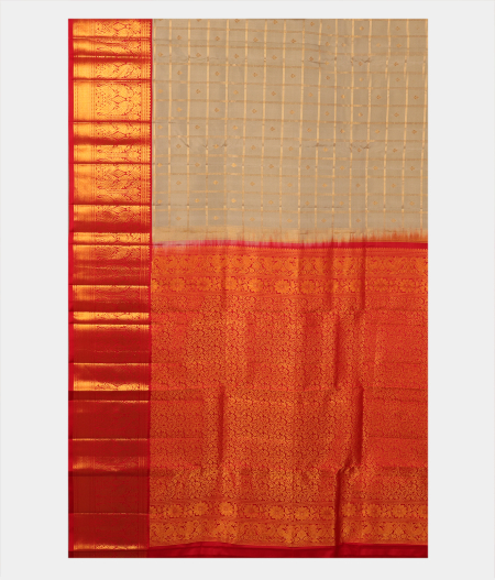 Grey Handwoven Kanjivaram Silk Saree T2653244