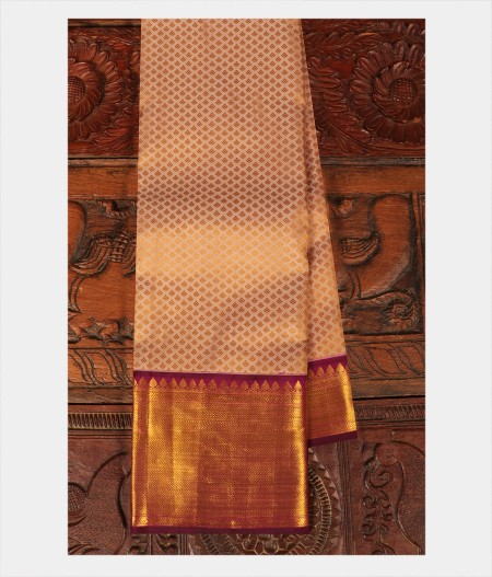 Beige Handwoven Kanjivaram Silk Saree T257705-image