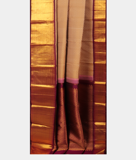 Beige Handwoven Kanjivaram Silk Saree T2577052