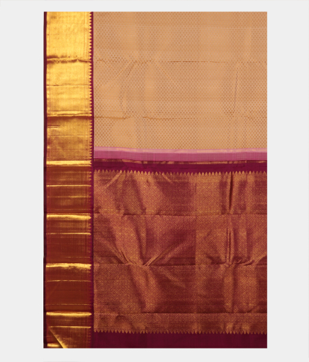 Beige Handwoven Kanjivaram Silk Saree T2577054