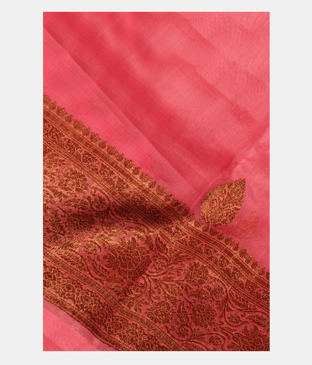 Pink Banaras Organza Saree T264309-image