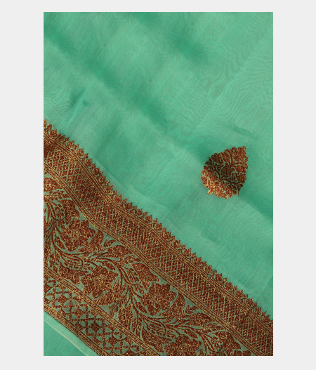 Blue Banaras Organza Saree T264299-image