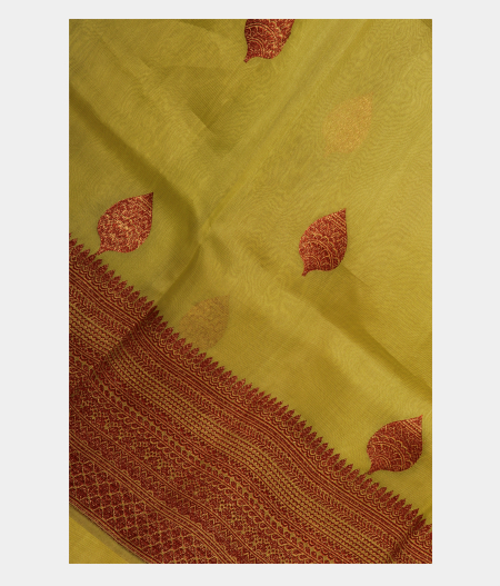 Mehndi Banaras Organza Saree T264313-image