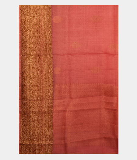 Coral Pink Banaras Organza Saree T2643003