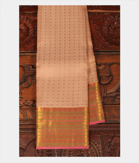 Beige Soft Silk Saree T263285-image