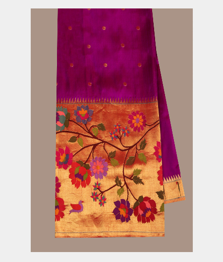 Purple Paithani Silk Saree T261059-image
