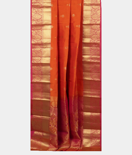 Orange Soft Silk Saree T2612512
