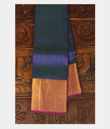Peacock Blue Soft Silk Saree T263248-image