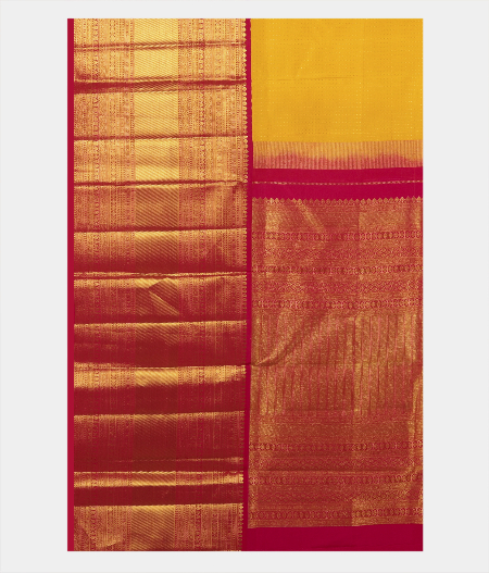 Yellow Handwoven Kanjivaram Silk Saree T2659674